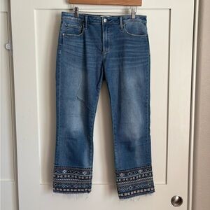 DRIFTWOOD Blue Denim Jeans with Red Stitching